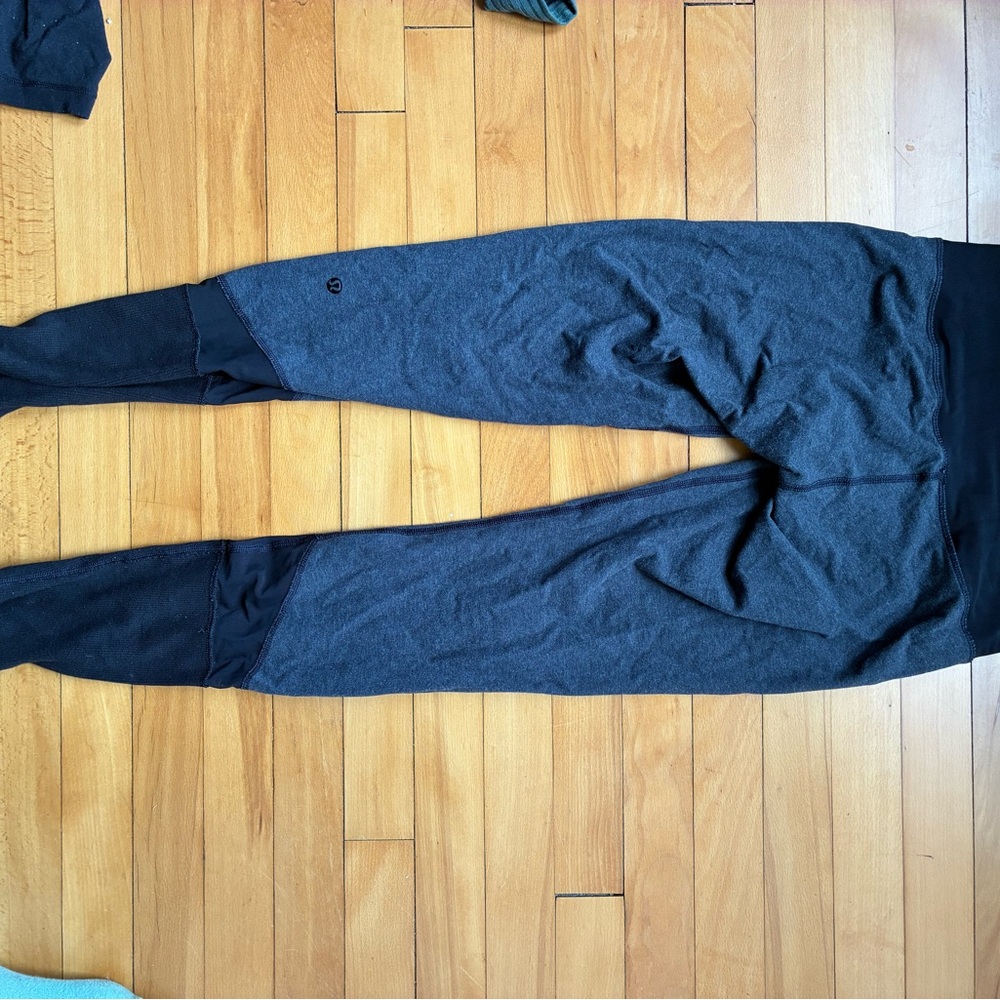 lululemon athletica Gray and Black Leggings